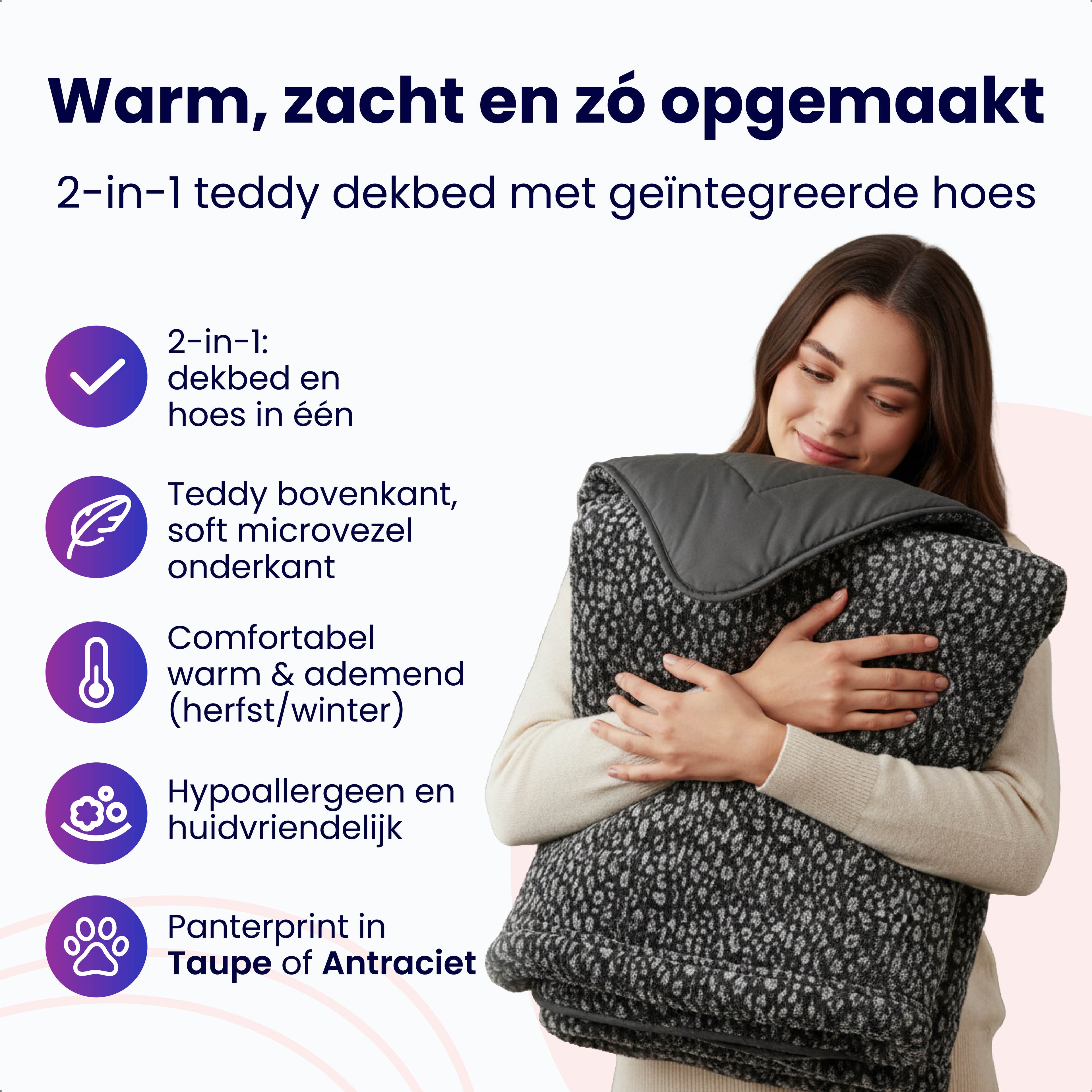 Soulsnooze Teddy Dekbed met Panter Design