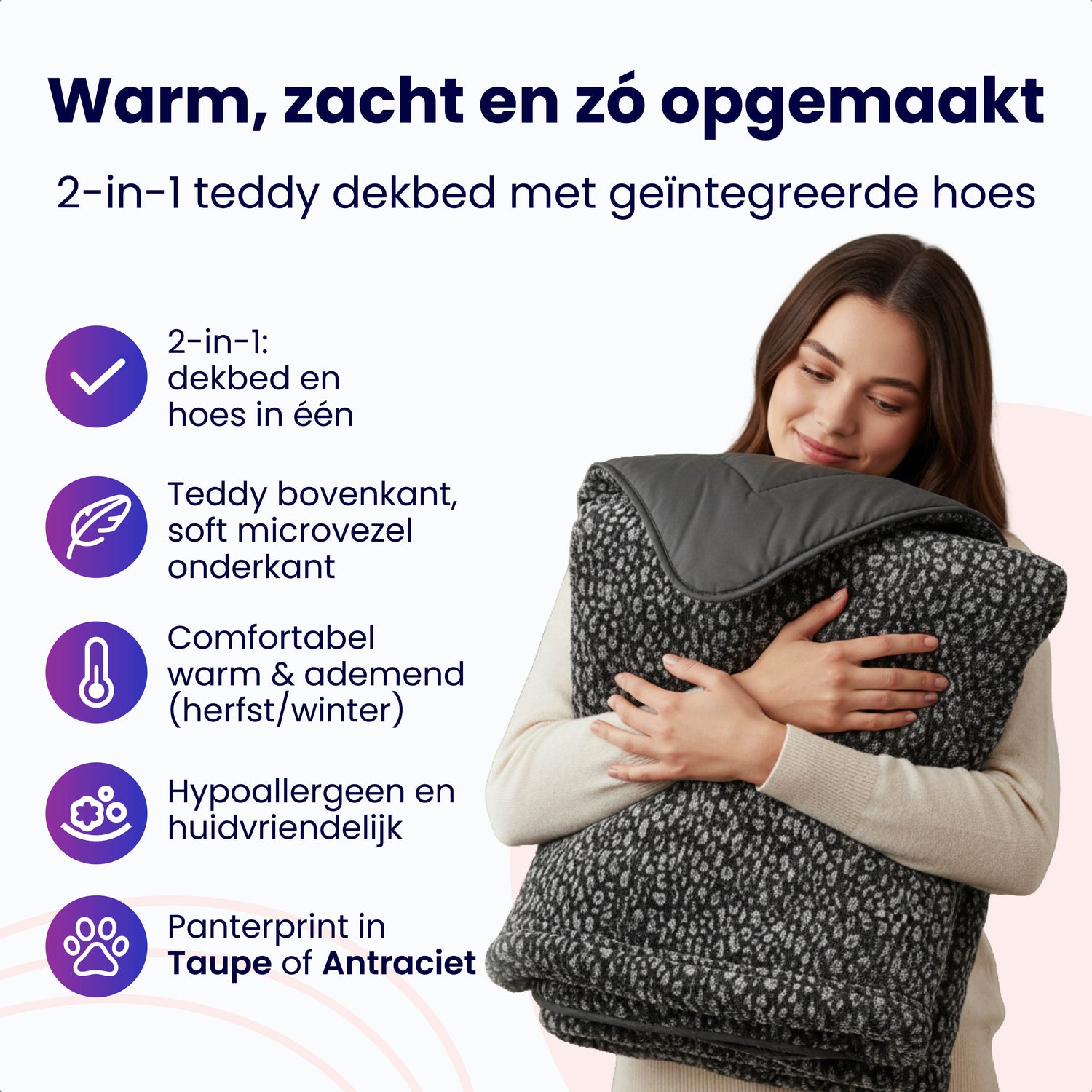 Soulsnooze Teddy Dekbed met Panter Design