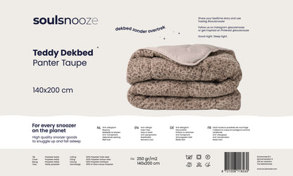 Soulsnooze Teddy Dekbed met Panter Design